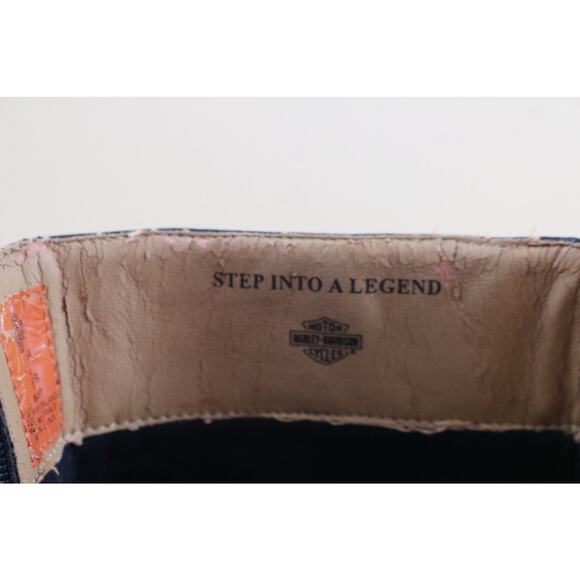 Harley Davidson Boots 9.5 Black Leather Ashby Harness Mid Calf Engineer Biker - Picture 11 of 14